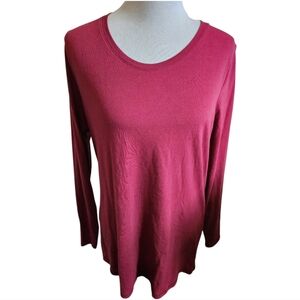 No Boundaries Women's Long Sleeve Top - Deep Red Womens XXXL.